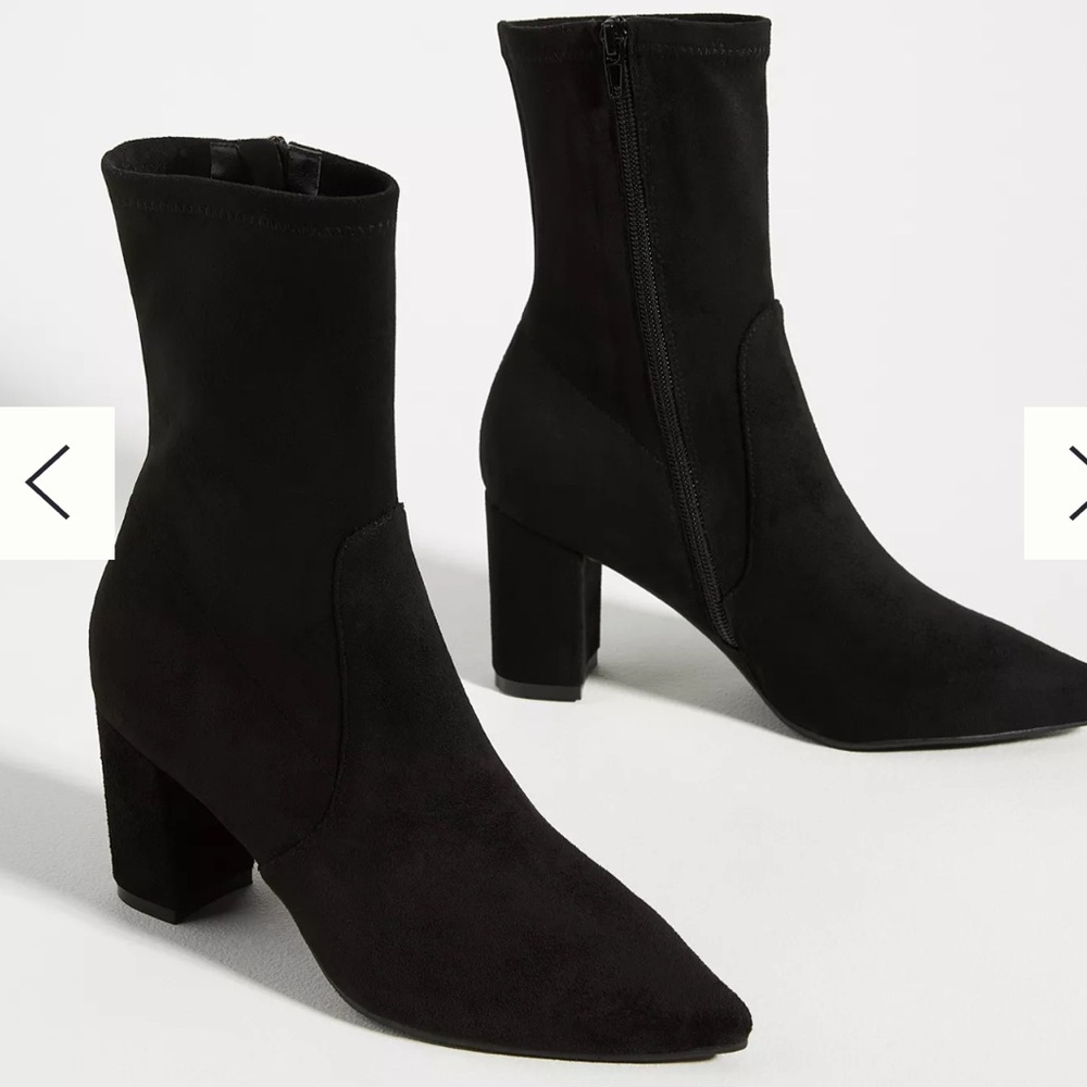 Anthropologie Silent D Elegant Black Women's Boots Sz (38) 7.5